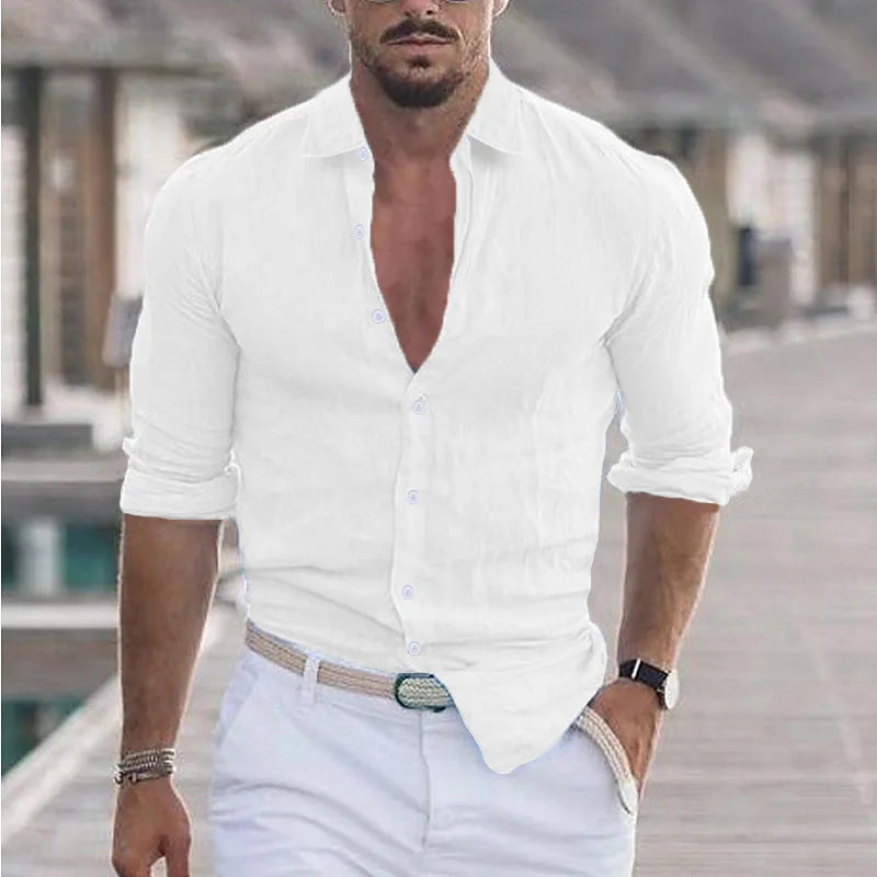 Summer Trend Men's Long-Sleeved Shirt - Casual Breathable | SAMAG