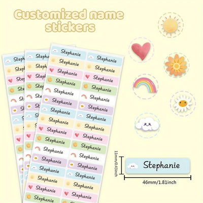 60/120/180/ Customizable transparent name stickers | SAMAG