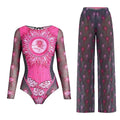 Women's Long Sleeve Swimwear Sunscreen One Piece Swimsuit | SAMAG