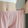 Women Safety Short Pants Summer Ice Silk Seamless Soft Shorts Casual Underskirt Pants Home Beach Elastic Waist Panties Underwear
