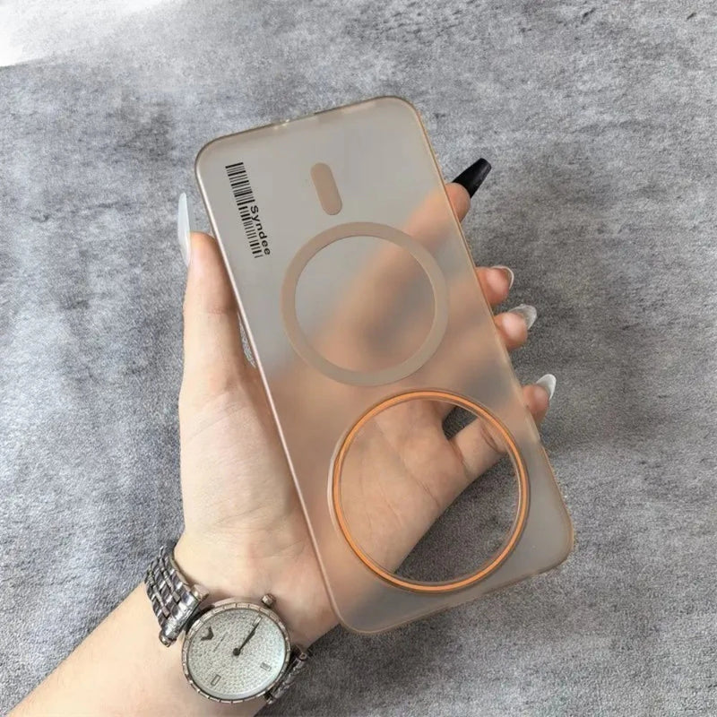Fashion Translucent Frosted PC Magnetic Charging Phone Cover For Honor Magic8 8Pro 8Lite X70 X9D 5G Shockproof Protect Slim Case