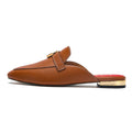 CHCH Women's Muller Shoes 2026 New High Quality Cow Leather Women's Flat Shoes Round Head