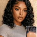 Nadula Density 220% Water Wave BOB Drawstring Glueless Wig Human Hair 6x4 Bye-Bye Knots Pre Cut Transparent Lace Human Hair Wig