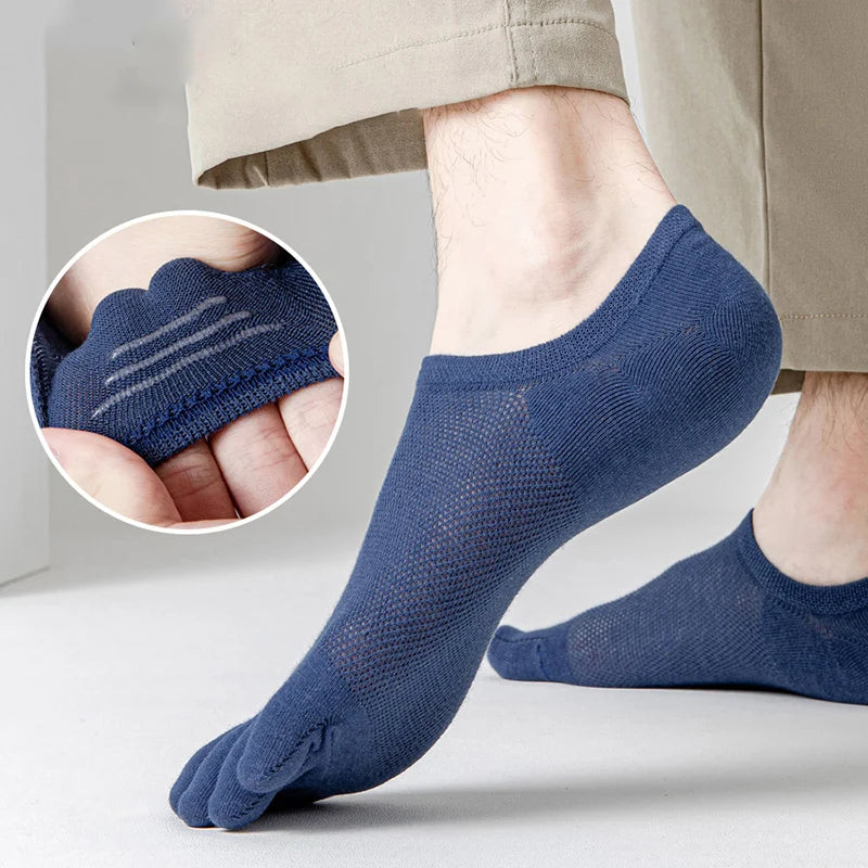 3 Pairs/lot Men's Socks Breathable Sweat Novelty Toe | SAMAG