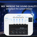 MX400 Mini 4-Channel Audio Mixer Ultra Compact Sound Low Noise With Power Adapter DJ Karaoke Audio Mixer Headphone Amplifier ﻿