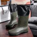 36-47 Size Wear-resistant Thick-soled Rain Boots Men's Outdoor Fishing Shoes Work Boots Non-slip Waterproof Men's Rubber Shoes