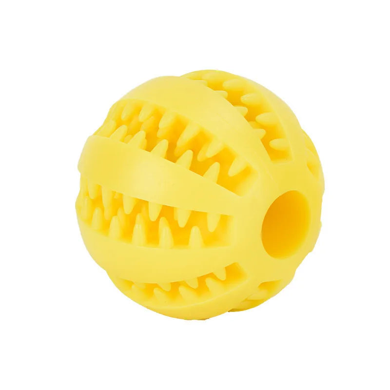 Interactive Dog Food Ball Rubber Chew Toy for Small to Large Dogs And Puppies - Pet Tooth Cleaning Chewing Toy