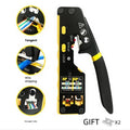 6088 Through-Hole Wire Crimper 8P6P Dual-Use Pliers for RJ45 Punch-Down RJ45 Crystal Head