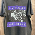 Fugazi Bad Mouth 90s Charcoal Short Sleeve Unisex T shirt Vtg Graphic T Shirts Harajuku