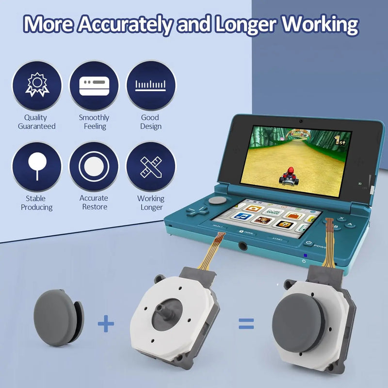 3D Analog Joystick Thumb Stick Replacement for Nintend New 3DS New 2DS XL 3DS XL for NEW 3DS XL LL 2DS XL LL Console