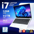 14.1"Laptop Computer Intel Core i7 9850H Atom 3950 Ultra slim Notebook PC 12GB RAM 1TB 2TB SSD Office Study 1920*1080 Windows 11