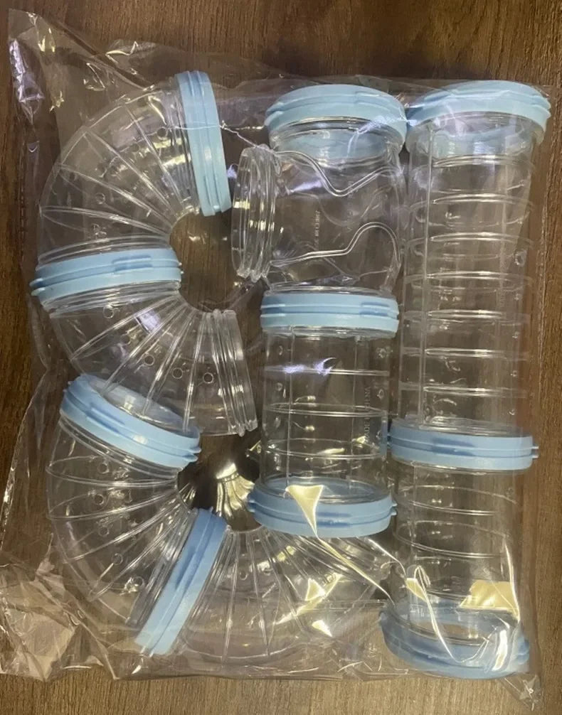New Hamster Coop External Pipelines Can Be Randomly Spliced DIY Landscape Design Pipes Hamster Cage Modification Movement Tunnel