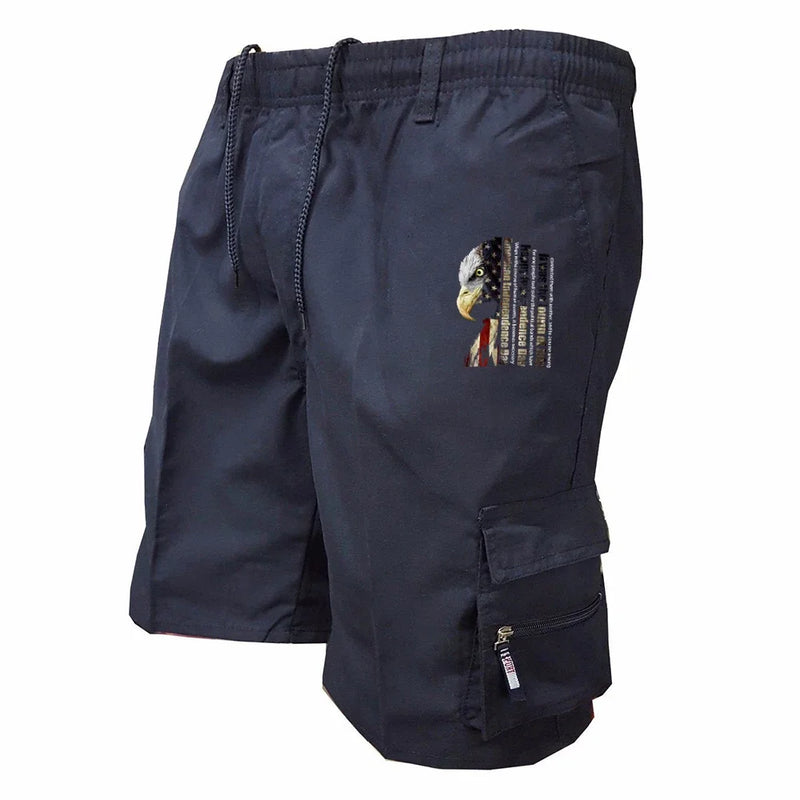 Men's Elastic Waist Cargo Work Shorts Outdoor Leggings | SAMAG