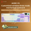 Ajazz AK35I V3/V4 MAX Tri-mode Wired Bluetooth Wireless Gaming Keyboard Gasket Full Key Hot Swap 104 Keys Customized Keyboard