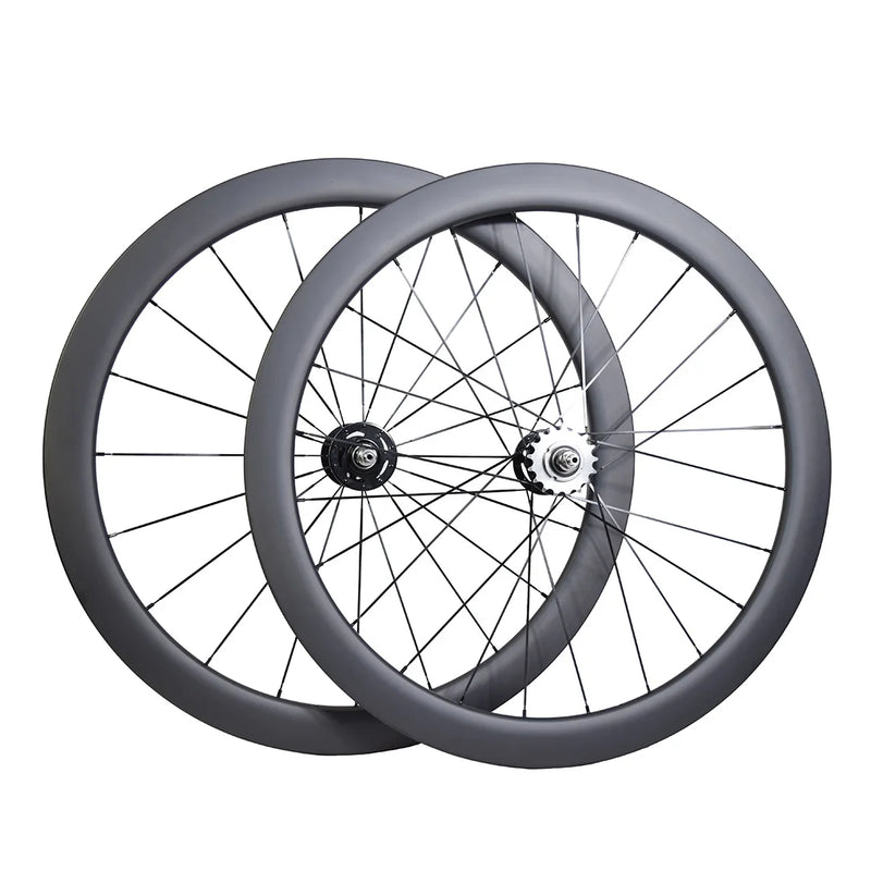 Fixed Gear Carbon Wheels 50mm 60mm 88mm Depth Clincher Tubular wheels 23mm 25mm Width Track Wheels