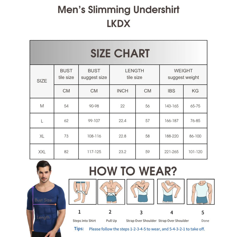 Men's Compression Short Sleeve Shirt Tummy Control Breathable Sweat Wicking Slim Top for Summer Sports Running Daily Casual Wear