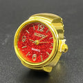 Kiss Jewelry Women Men Vintage Classic Finger Watch Rings Punk Stretchy Strap Quartz Watches Clock Ring Hip-hop anillos 2023