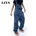 Overalls for Men Denim Suspenders Simple Baggy Jeans | SAMAG