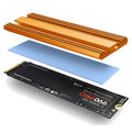TEUCER M2 2280 Solid State Hard Disk Aluminum Radiator M.2 SSD Heatsink with Thermal Silicone Pad For PS5/PC/Laptop Cooling