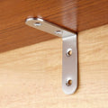 Corner Bracket Connector Brace (Stainless Steel) - 90 Angle Iron Joint Fastener for Furniture Cabinet Screens Shelf Support