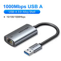 Vention USB A C 2.5G Ethernet Adapter 3.0 2500/1000 Mbps Network Card for MacBook iPad Lan RJ45 for PC - Visuel 9 | SAMAG