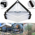 Thick Transparent PVC Tarp Heavy Duty Waterproof Weatherproof Cover for Outdoor Patio Garden Balcony Greenhouse and Rain Shelter
