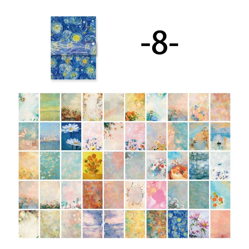 Mr. Paper 100pcs/book Vintage Character Message Card Beautiful Flowers European Style Hand Account Material Memo Pad
