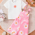 Summer Casual White T-Shirt for Girls with Daisy Print | SAMAG