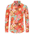 Men's Long Sleeves Shirts Hippie 70s Disco Hip Hop Button | SAMAG