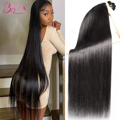 Brazilian Bundles Raw Human Hair Bone Straight Extensions | SAMAG