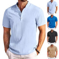 Hawaiian Men's Retro Cotton And Linen Henry Shirt Casual | SAMAG