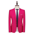 22 Color Men's Suit Jacket, Single Button V-neck Dress Coat Black Blue Red Slim Blazer Asian Size Terno Masculino, M-5XL 6XL