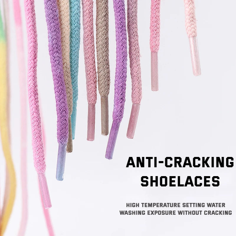 Round Shoelaces Rainbow Cotton Shoelace Quality Running Sneakers Laces 80/100/120/140/160CM Boots Shoe laces Shoes Accessories