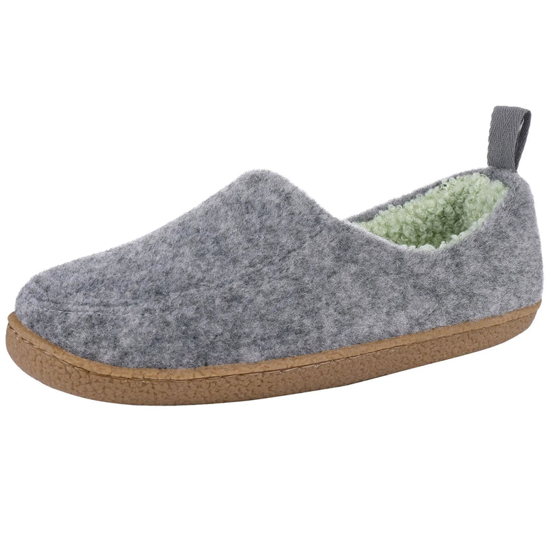 Litfun Fur Cotton Slippers Winter Warm Women Men Home Felt Cozy Shoes Indoor Soft Sole Non Slip Slides Plush Heel Wrap Slippers