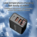 3 Ports 65W USB Charger Fast Charging Mobile Phone Power Adapter EU/US/UK Plug QC3.0 Type C Charger For iPhone Samsung Xiaomi