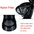 12 Cups Coffee Machine Mini Automatic Dripping Home Office Coffee Maker Multi-function Brew Tea Coffee home appliances