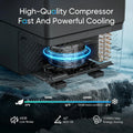 Dual Zone Electric Cooler 61QT(58L) - Portable Refrigerator Freezer -4℉~68℉, 12/24V DC 100-240V AC Car Fridge for Travel Camping RV Home, 12 Volt Refrigerator