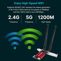 KEBIDUMEI WiFi 5 PCI - E Wireless Adapter Network Card AC1200 Dual Band 2.4G/5GHz 802.11AC For Bluetooth - Visuel 6 | SAMAG