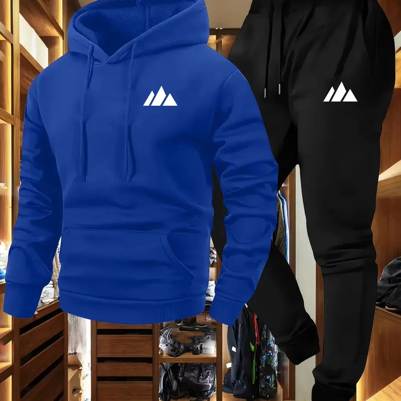 Men's Printed Pullover Hoodie Sweatpants Streetwear | SAMAG