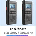 Retevis RT622 Mini Walkie Talkie 2pcs PMR446 Portable Two-way Radio PTT Walkie talkies Communication Radio for Restaurant Hotel