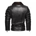 Winter Men's Warm PU Leather Jackets Fashion Men Retro Fur Collar Motorcycle Jacket Men Windbreaker PU Leather Coats Clothing