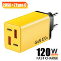4 Ports 120W USB C Charger Fast Charging EU/US/UK Plug Wall Charger Adapter For iPhone Samsung Xiaomi Huawei Phone Power Charger