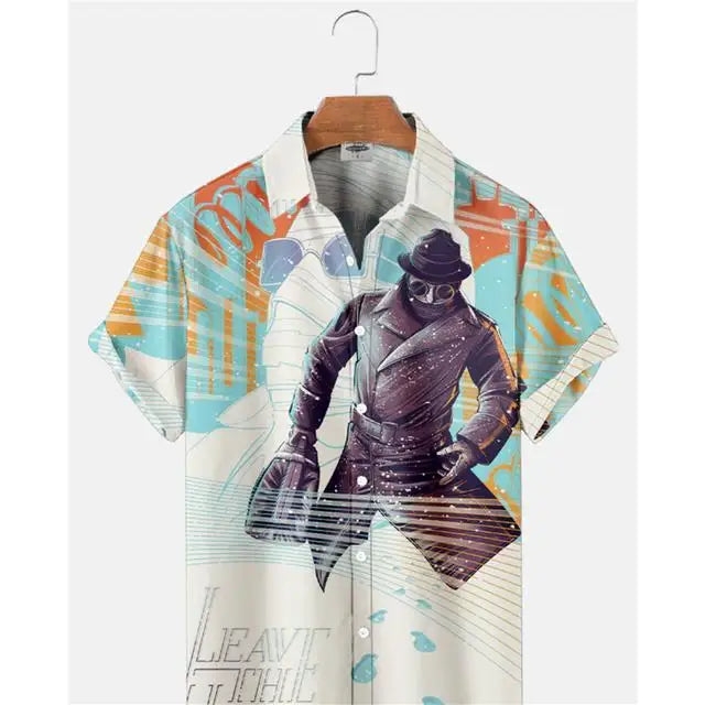 Summer Men's Hawaiian Shirt Movie Figures Horror Vintage | SAMAG