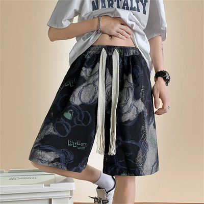 Cool Bear Print High Street Oversize Basketball Shorts | SAMAG