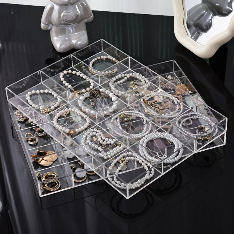 Transparent plastic jewelry storage box, tray, nail art, rings, necklaces and other boxes - Visuel 2 | SAMAG