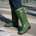 Men's Tall Rain Boots Waterproof Non-Slip Rubber Boots Durable Fishing Outdoor Water Shoes Mid Calf Kitchen Overshoes