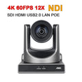 4K60fps NDI PTZ Video 12x 20x Zoom Conference SDI Camera USB HDMI POE IP Live Streaming Camera for Church Business Youtube