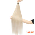 Gladys 28 Inch Crochet Braids Hair 3PCS 300g Synthetic Orange 60MW Ombre Brown T1B-330-276 Straight Braiding Hair Soft Pony Hair