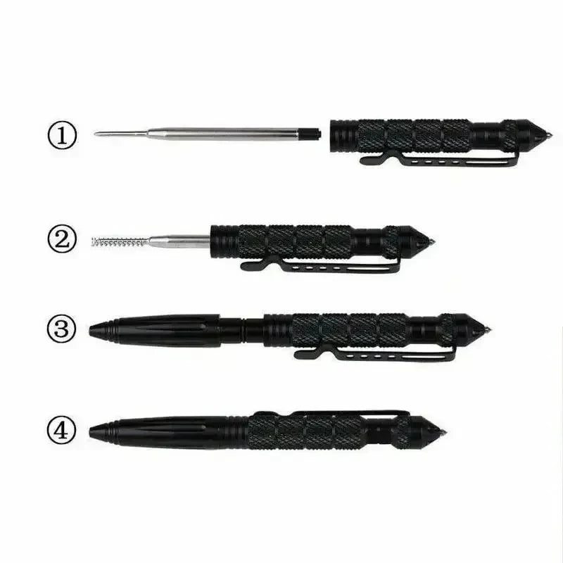 1-5PCS Multi Functional Tactical Pen High Quality Steel Anti Skid Portable Self Defense Pen Aluminum Glass Breaker Survival Tool