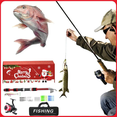 Fishing Pole Set Full Kits Telescopic Rod and Reel Combo | SAMAG
